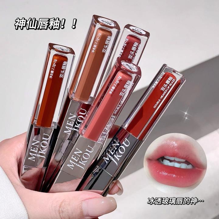 梦佳蔻双头唇釉丝绒镜面不掉色不沾杯滋润唇部口红唇蜜显白持久