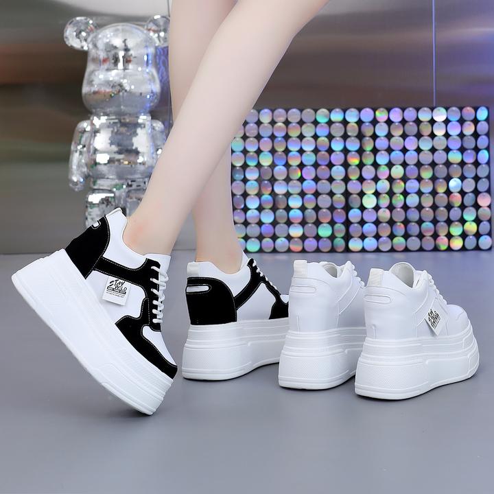 【跟高8、10、12厘米】厚底内增高休闲女鞋2023秋冬新款小个子小白鞋