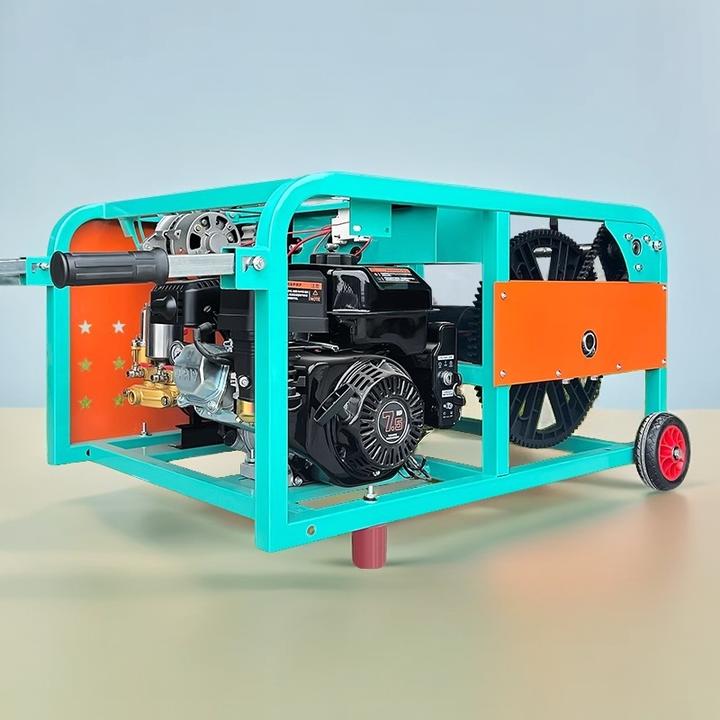 农用高效全自动新感应收放管遥控打药机 电启动汽油柴油款喷雾器