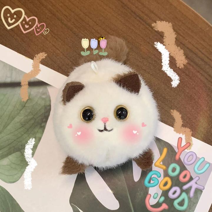 【现货正版】拉线摇尾巴猫咪毛绒玩具转动可爱情侣小礼物摇尾巴玩具