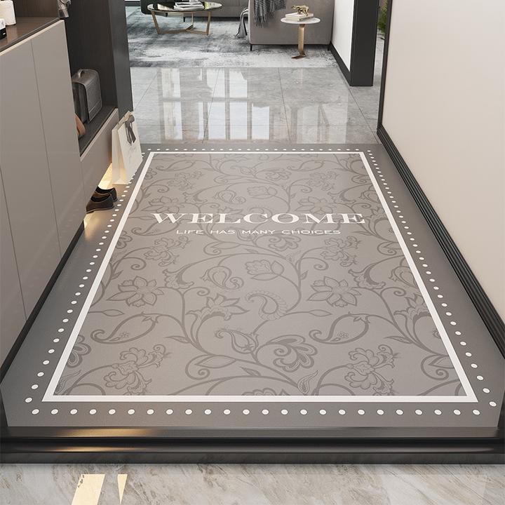 轻奢入户门pvc纯色地毯防水擦洗耐脏家用地垫入户入户门地垫防滑