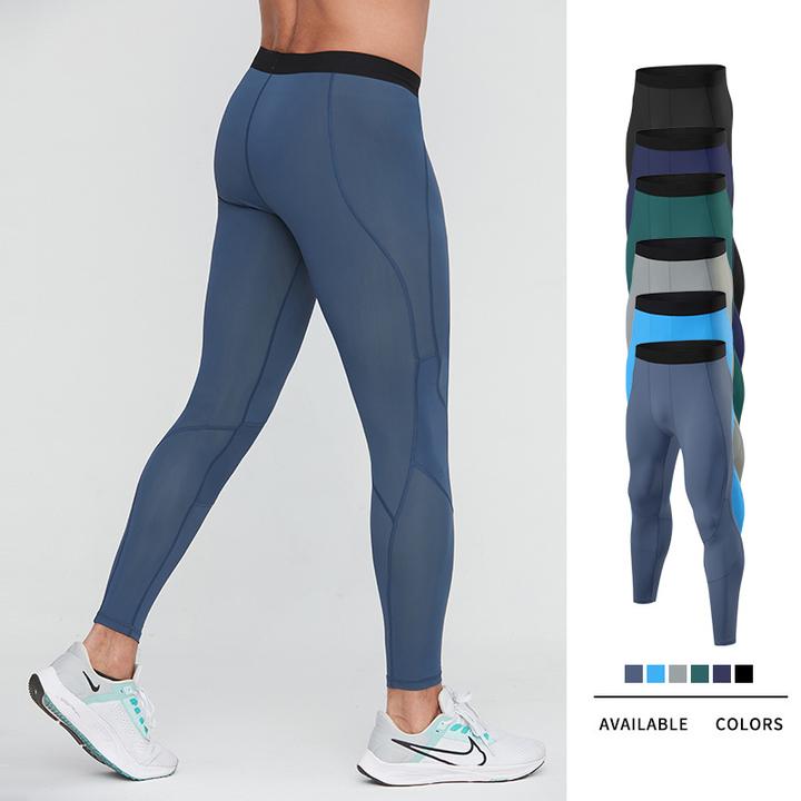 男士瑜伽裤运动高能感快干打底九分弹力春夏修身速干提臀高腰训练