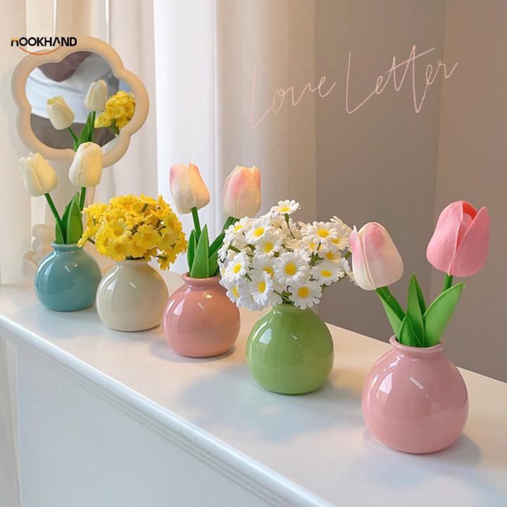 ins风装饰摆件办公室桌面居家房间装饰卧室客厅电视柜小花瓶