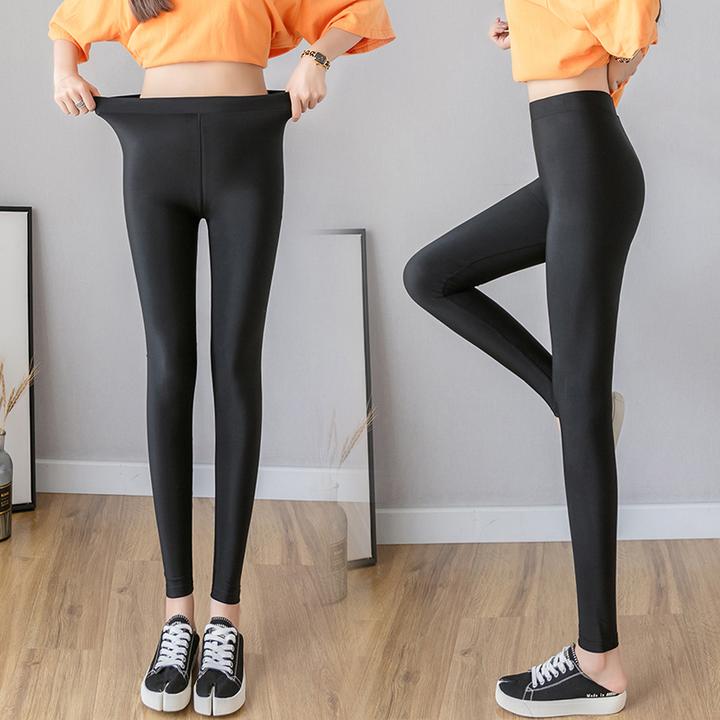 【弹力大码】 夏季冰丝薄款打底裤 舒适透气提臀九分裤170斤可穿