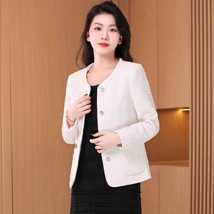 新中式小香风上衣女外套2025新款春秋爆款欧货高端短红色西装毛呢