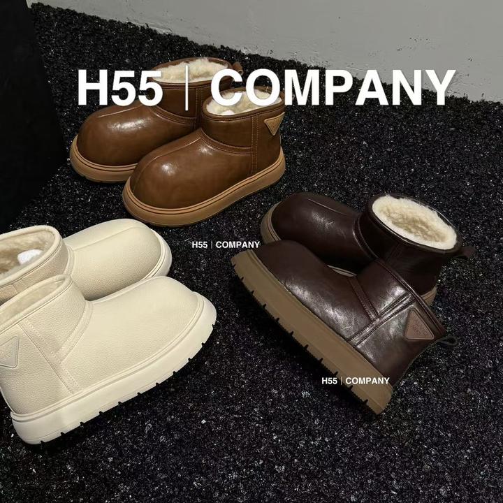 【小仙专属】H55-卡皮巴拉（皮面版）｜1200g大棉雪地靴55-2083加厚