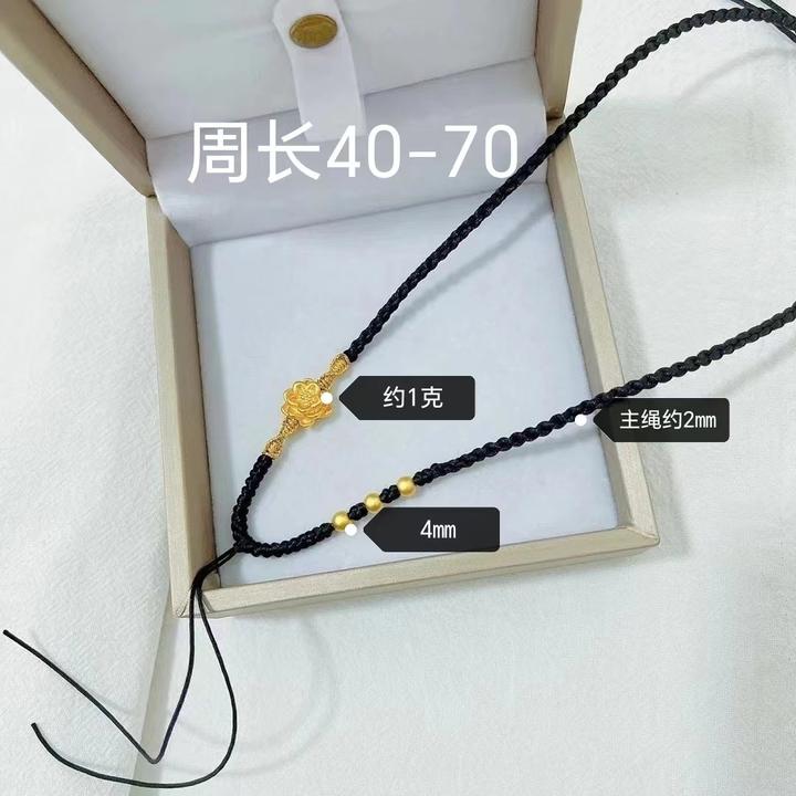 铜合金布艺项链 原创抽拉纯手工时尚情侣合金百搭黑色编织