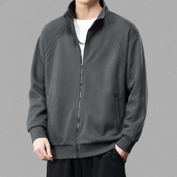 肌理感男士外套春秋季新款卫衣开衫百搭休闲上衣