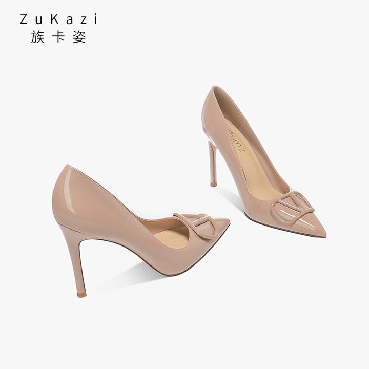 裸色高跟鞋女细跟10cm性感御姐不累脚尖头气质单鞋女2025春秋新款