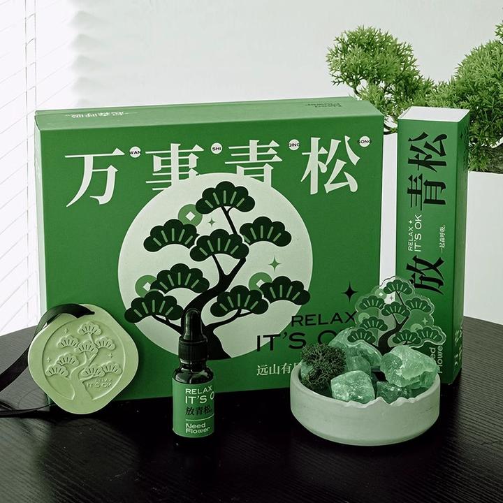 扩香石摆件香薰圣诞节高端礼盒礼品套装卧室持久留香男士小众石头