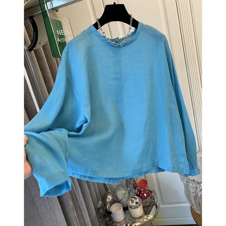 气质多巴胺苎麻料长袖衬衫开衫上衣女防晒衣宽松休闲2024春季新款