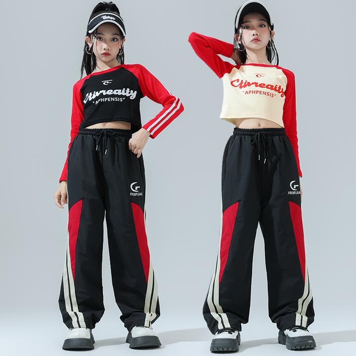 儿童街舞演出服少儿嘻哈潮服hiphop舞蹈练功服女童爵士舞走秀套装