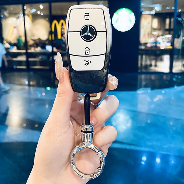 适用奔驰e300l钥匙套E级C级c260l新款车c200男女a180l扣glc350l壳