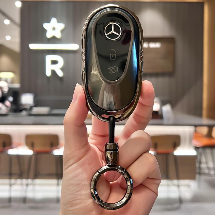 适用24款奔驰e300l钥匙套c260l/c200l/glc300/a200/s级EQE壳包扣