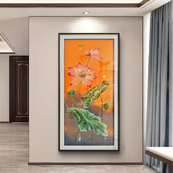 【苏绣坊.】新中式玄关装饰画中国风高端玄关挂画2025最新款高级感