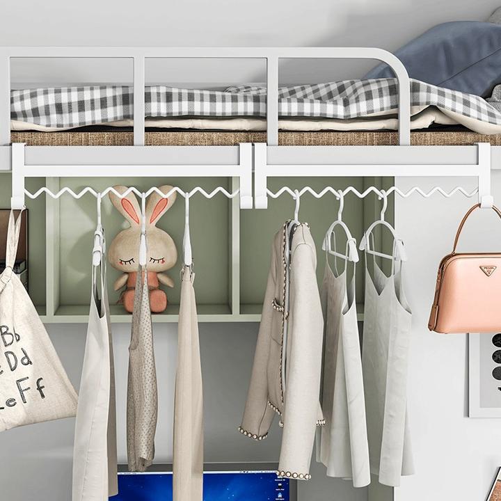 床边挂钩床头上下铺置物架波浪衣架柜边床边门后收纳寝室宿舍好物