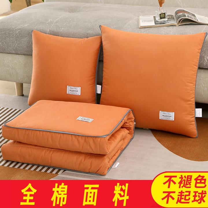 纯棉抱枕被子两用办公室午睡枕枕头被毯汽车全棉靠垫小靠枕空调被