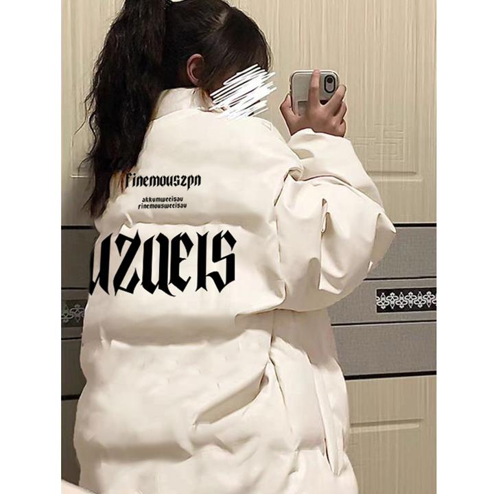 设计感小众米白色90白鸭绒羽绒服女冬季新款宽松小个子加厚外套潮