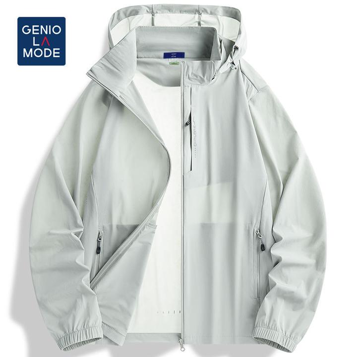 GENIO LAMODE冰丝防晒衣男夏季轻薄休闲冰感弹力透气钓鱼服男宽松