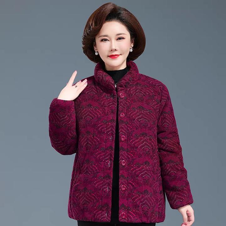 中老年女装纯棉冬装棉衣条绒加厚棉服灯芯绒宽松奶奶妈妈保暖棉袄