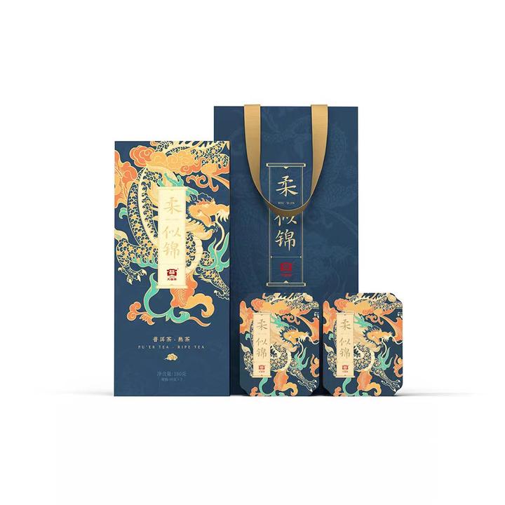 大益正宗普洱熟茶 柔似锦 180g/盒 性价比茶叶礼品 勐海茶厂