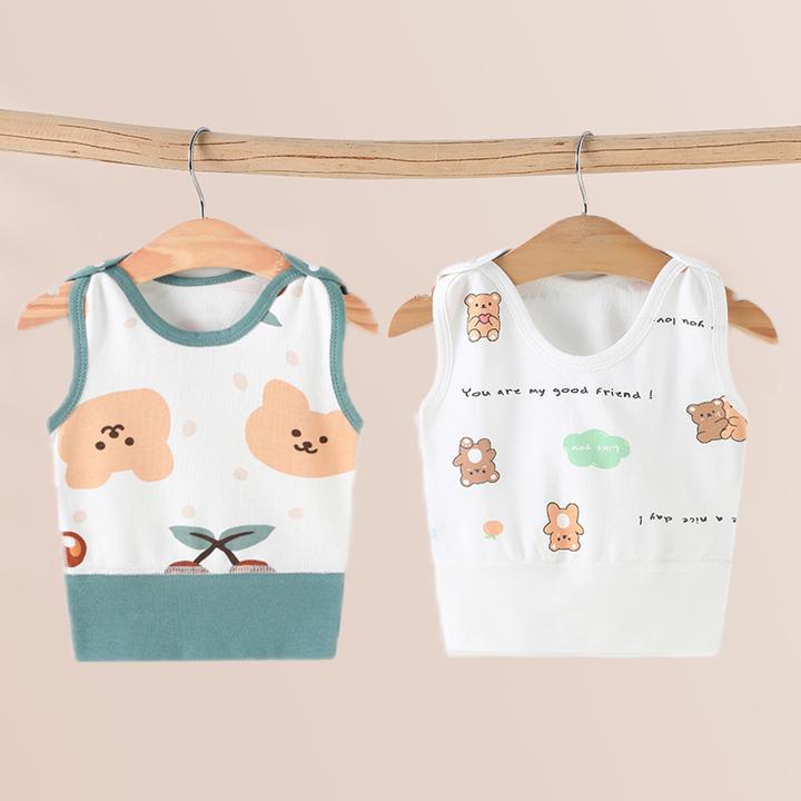 婴儿背心春秋马甲男女宝宝高腰护肚无袖上衣新生儿坎肩无骨防着凉