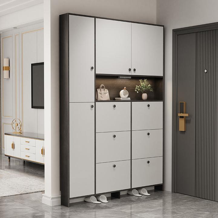 超薄翻斗鞋柜家用门口17cm一体收纳懒人可坐可躺柜超窄小简约现代