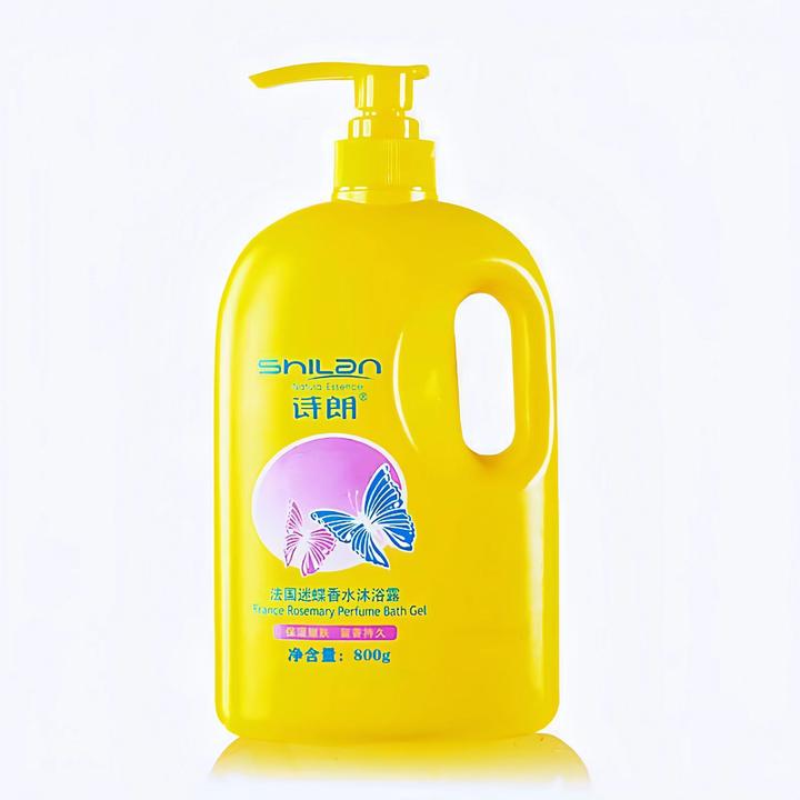 诗朗沐浴露正品800g法国迷蝶香水香氛嫩肤保湿家庭装学生沐浴液