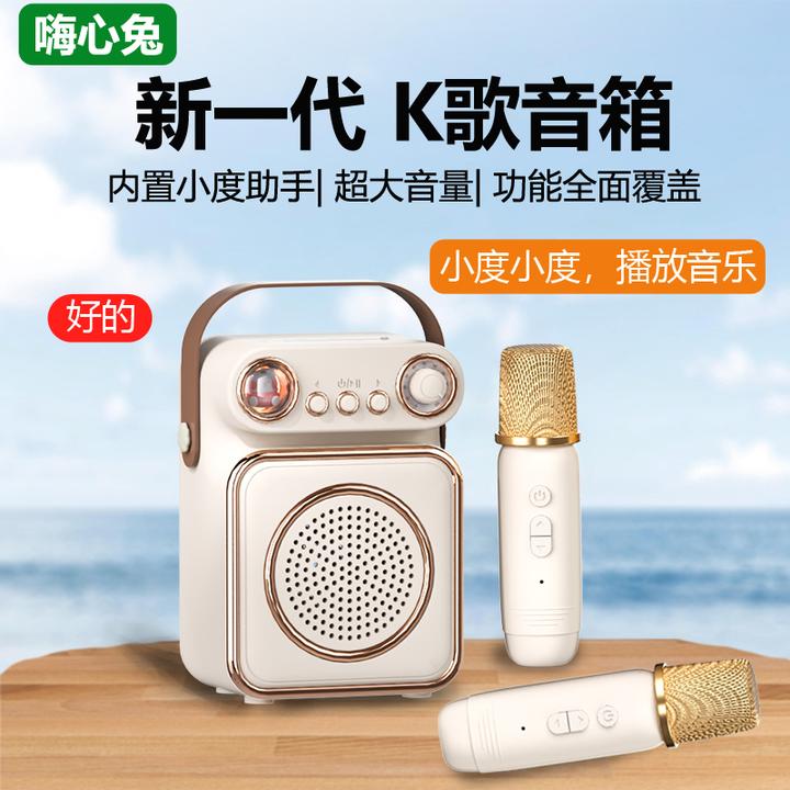 【AI智能音响】无线蓝牙音箱声卡麦克风唱歌话筒音响套装便携k歌