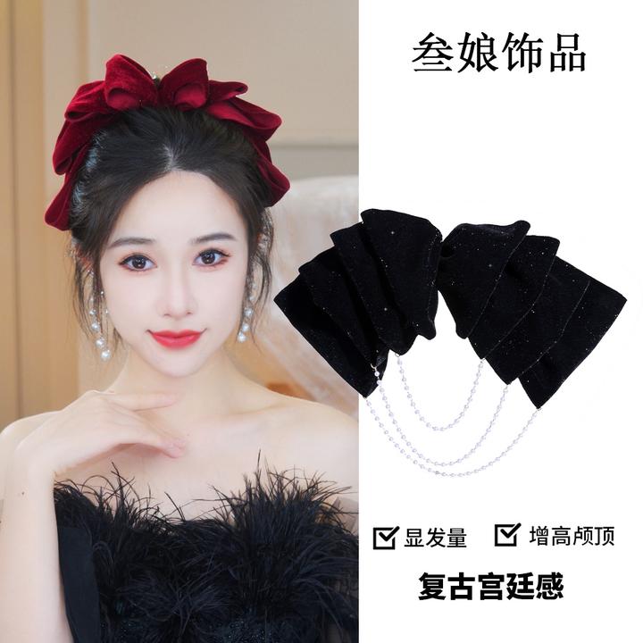 【云朵慕斯】手工增高颅顶圣诞氛围时尚气质百搭可爱弹簧夹SN1-1084