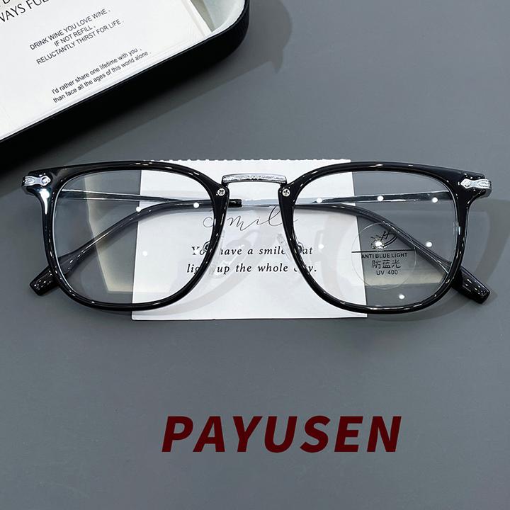 PAYUSEN斯文复古经典超清防蓝光近视眼镜男可配度数散光眼镜框女