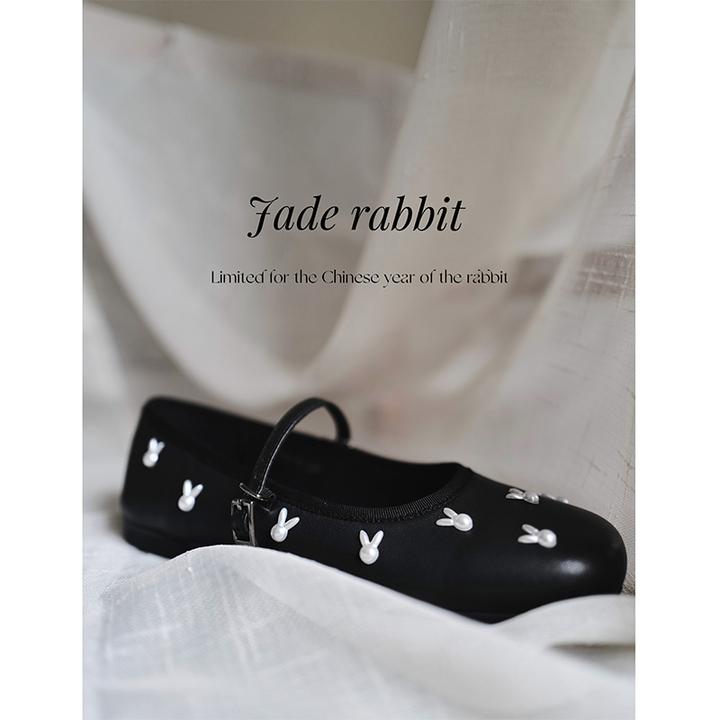 言二丁兔年限定 | 鞋匠的浪漫重磅手作玉兔玛丽珍软底百搭圆头
