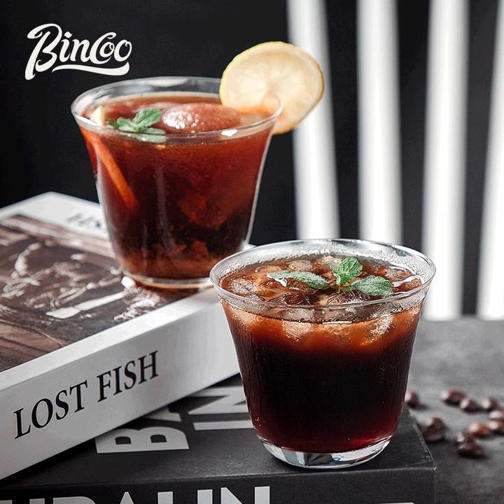 Bincoo咖啡杯玻璃澳白杯拿铁杯简约复古Dirty咖啡杯特调威士忌杯