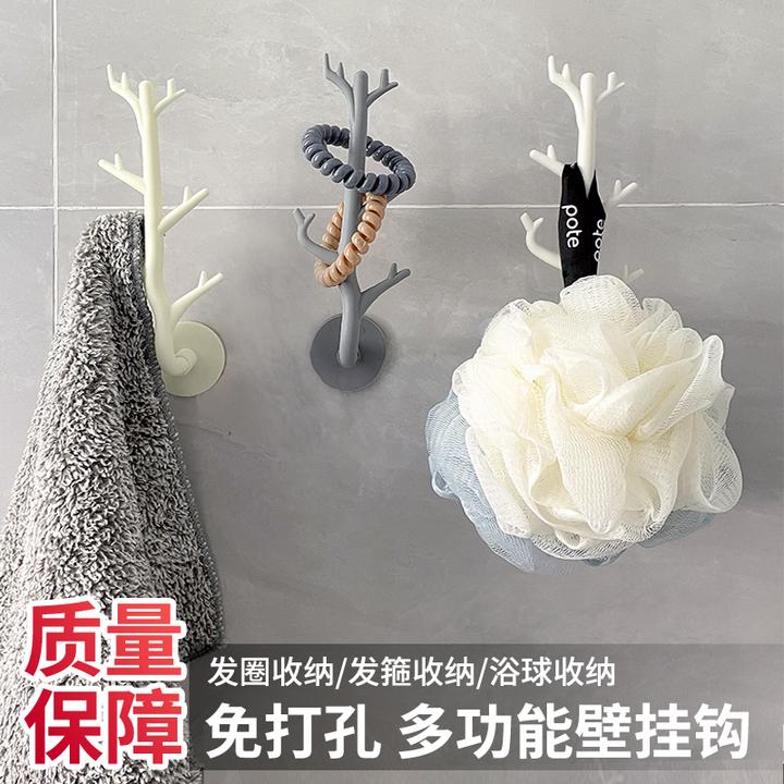 创意仿真树枝挂钩免打孔壁挂树脂挂钩创意家居壁饰首饰收纳挂衣钩