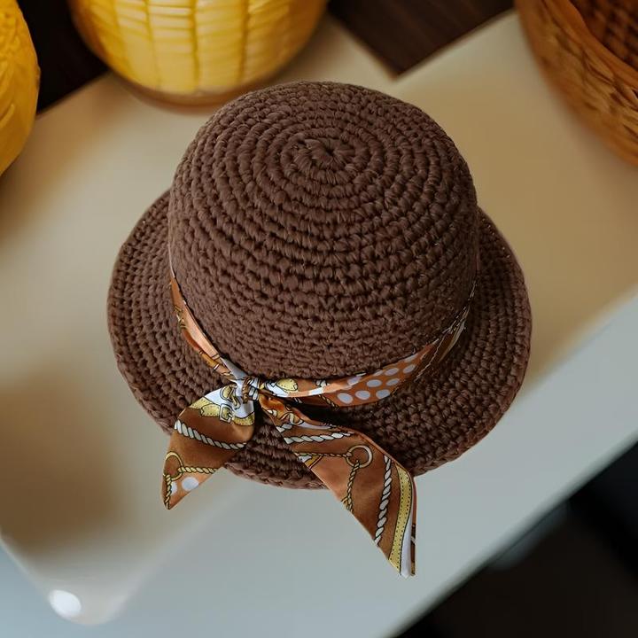 女士女款春夏礼帽帽子夏季时尚百搭，可折叠携带方便，不留汗印子