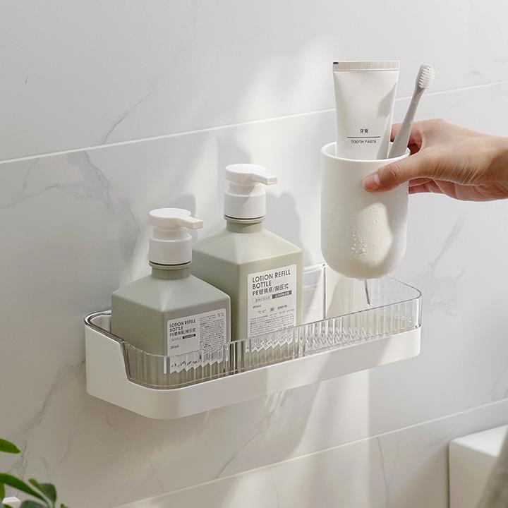 日式简约浴室壁挂人形护栏挂钩置物架创意免打孔厨房收纳架调料架