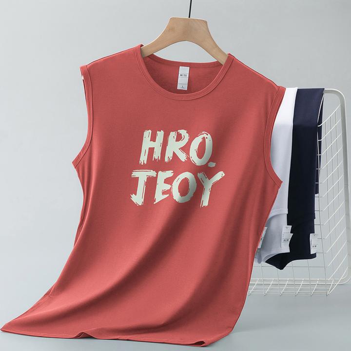 莫代尔纤维冰丝背心男夏季薄款凉感速干运动坎肩篮球健身无袖t恤