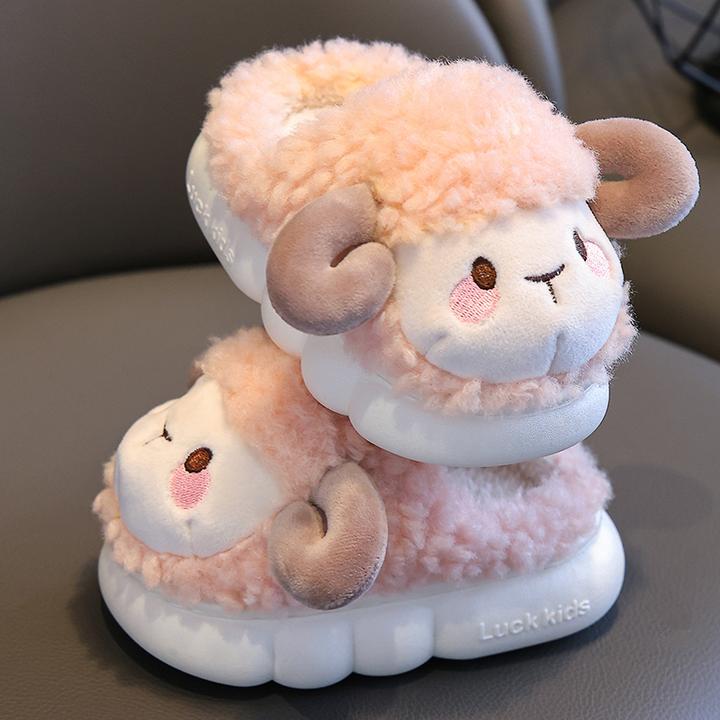 冬季儿童棉拖鞋男女童保暖加绒婴幼儿1-3岁2防滑居家包跟宝宝棉拖