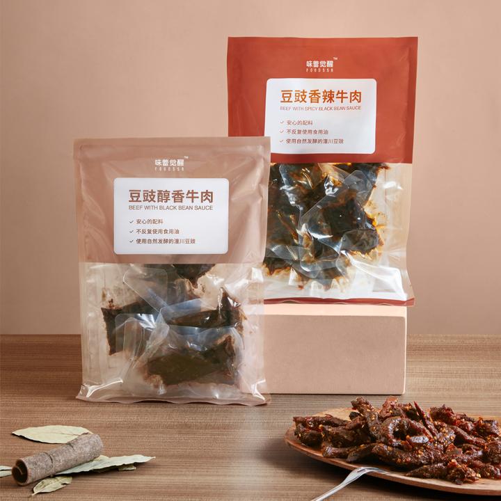 味蕾觉醒豆豉醇香/香辣牛肉 150g/袋 发酵豆豉入味 四川卤味零食