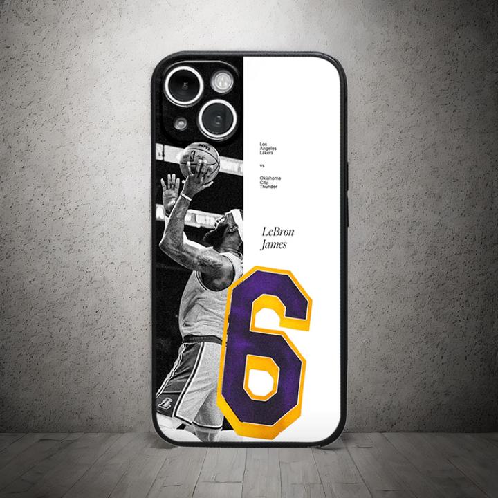 詹姆斯球星手机壳 适用于苹果15 华为OPPO小米VIVO全包硅胶玻璃壳