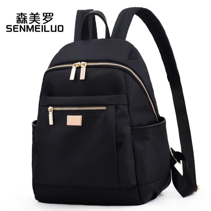 双肩包女士2025新款防水牛津布大容量外出旅游轻便旅行帆布小背包