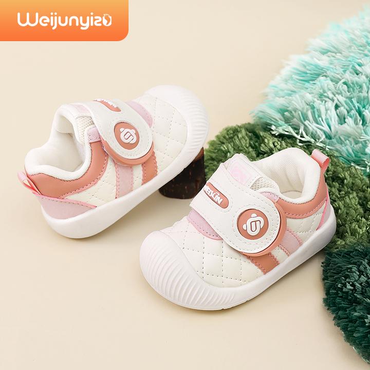 炜俊亿足学步鞋女宝宝鞋子春秋款婴儿鞋子软底女童1一2-3岁机能鞋