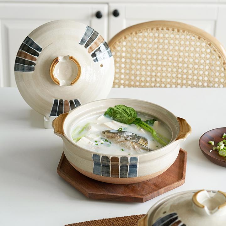 肆月寻味砂锅煲家用燃气炖锅沙锅耐高温干烧不裂煲仔饭煲汤煤气灶