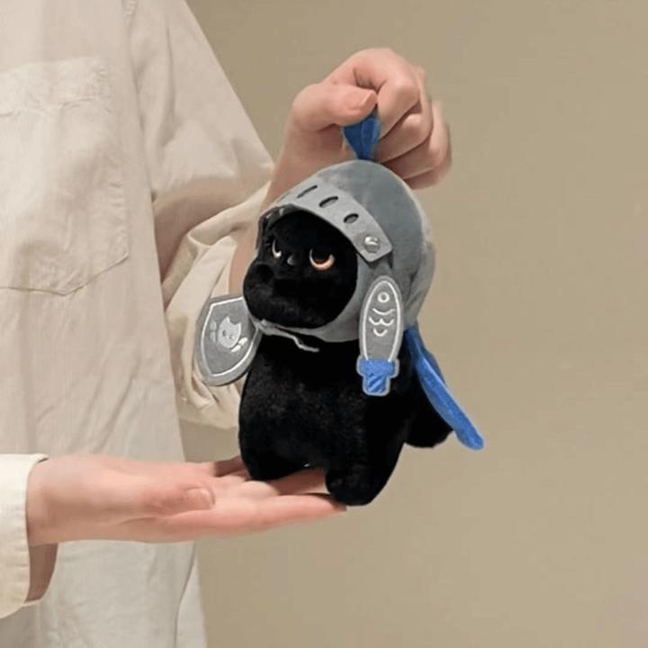 小号Q版骑士憨憨毛 猫咪公仔憨喵毛绒玩具 可爱娃娃 陪伴玩偶公仔