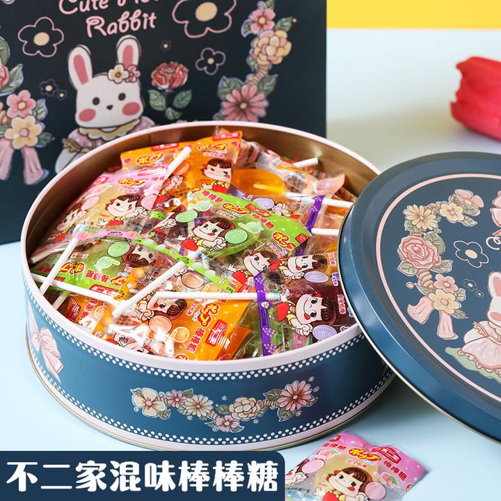 不二家棒棒糖40支送礼盒浪漫创意糖果糖果休闲零食新年礼物团购