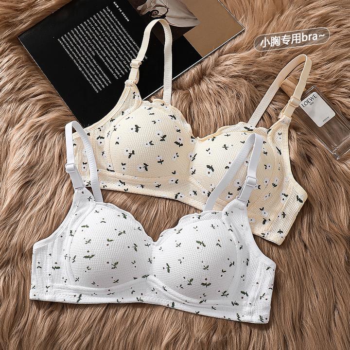 青春期内衣女学生高中生大学生无钢圈薄款少女小胸聚拢文胸罩bra