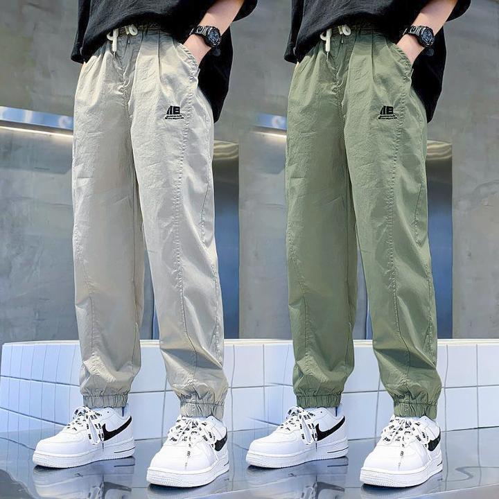 男童裤子夏季薄款防蚊裤2025新款中大童休闲长裤宽松透气儿童夏装