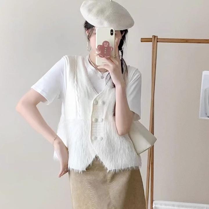 2024年早秋季新款小背心针织衫无袖开衫外套设计感小香风洋气马甲