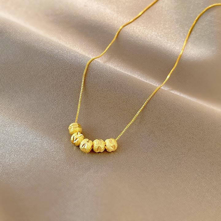 钛钢项链 五福临门项链女轻奢小众设计感小众简约百搭锁骨链坠链