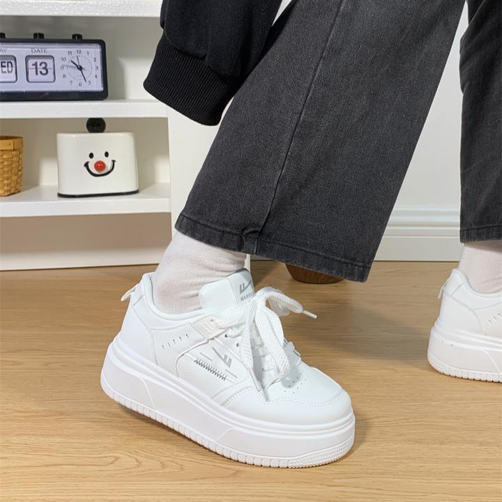 Warrior/回力小白鞋女鞋2025新款爆款休闲百搭chic配裙子厚底板鞋